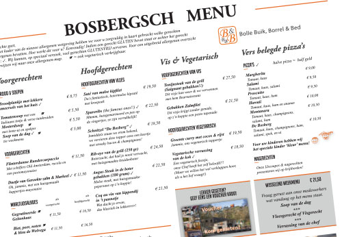 menukaart Bosberg Appelscha